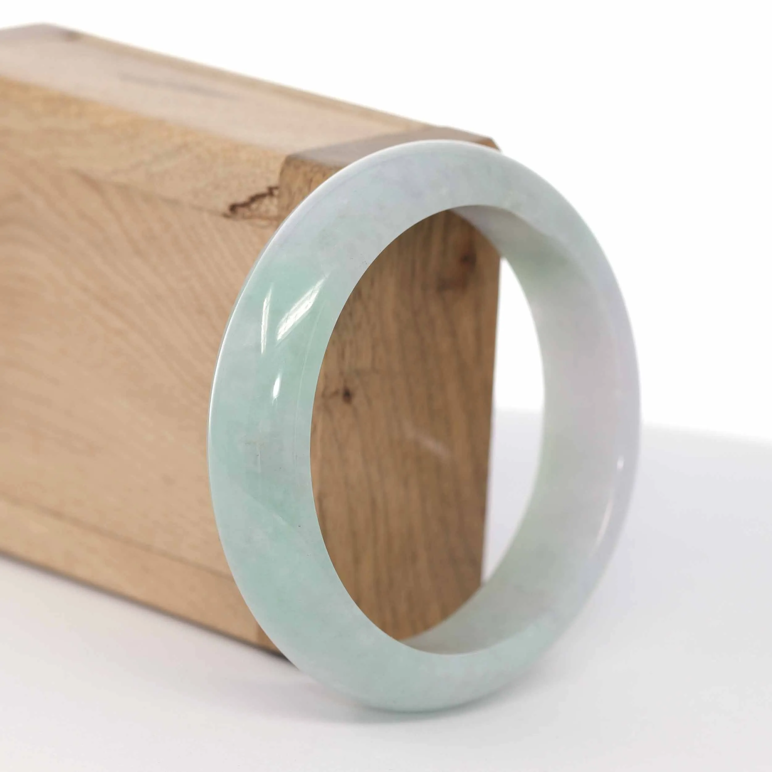 RealJade® Co. "Classic Bangle" Green Natural Burmese Jadeite Jade Bangle (57.62mm ) #599