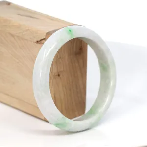 RealJade® "Classic Bangle" Genuine Burmese Green Jadeite Jade Bangle Bracelet (58.7 mm) #194