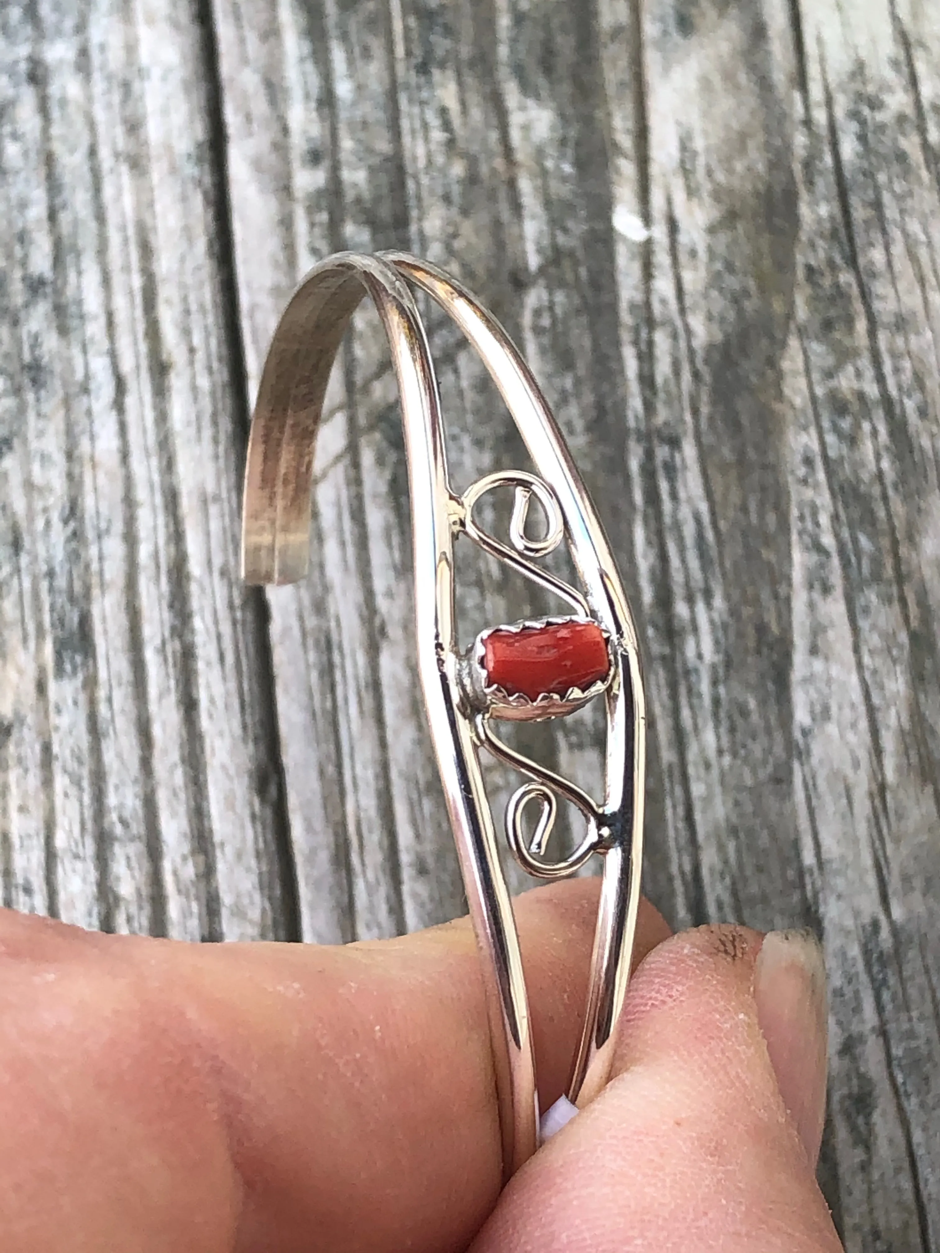 Red coral freeform Bracelet