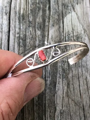 Red coral freeform Bracelet