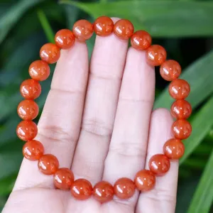 RED ONYX AGATE 8MM BRACELET
