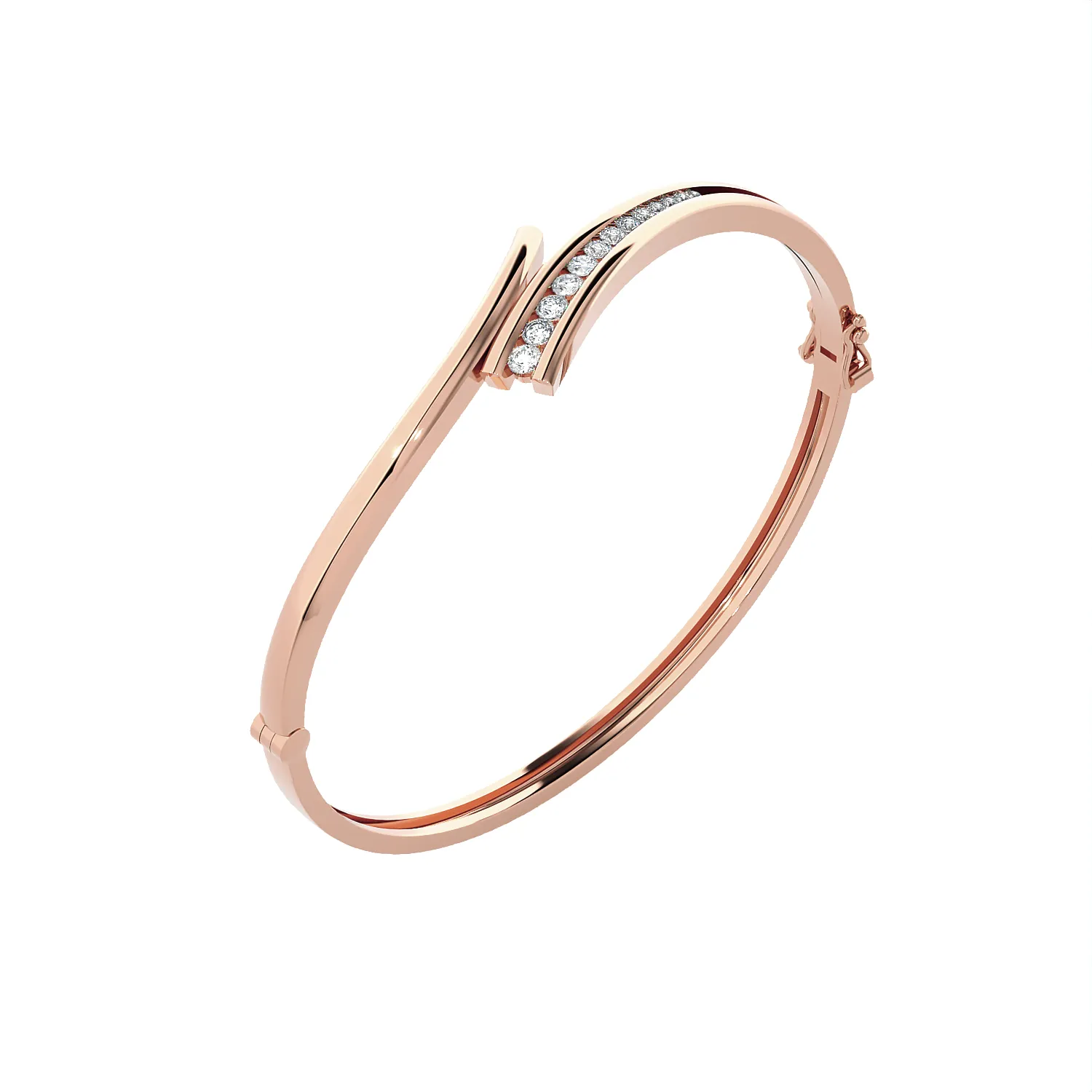 Ribbon Open Bypass Bangle Fashion Bracelet