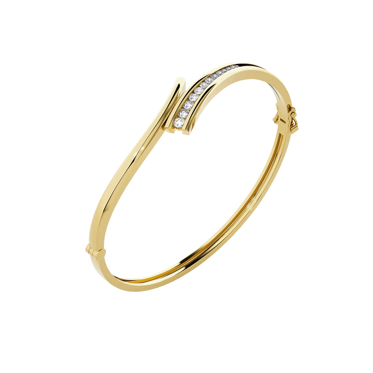 Ribbon Open Bypass Bangle Fashion Bracelet
