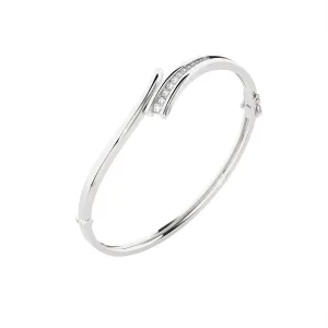 Ribbon Open Bypass Bangle Fashion Bracelet