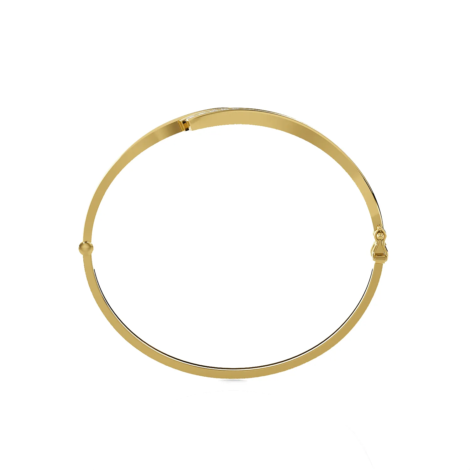 Ribbon Open Bypass Bangle Fashion Bracelet