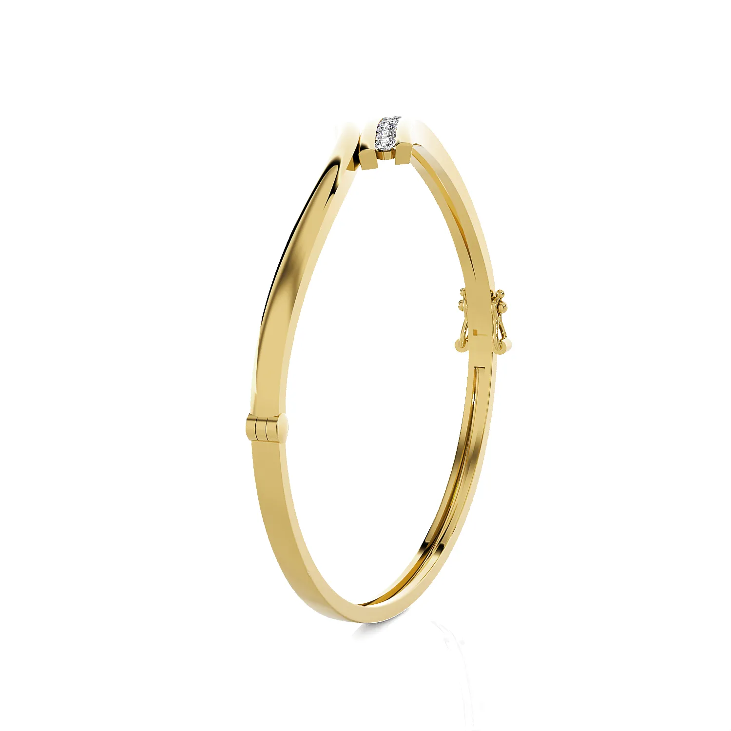 Ribbon Open Bypass Bangle Fashion Bracelet
