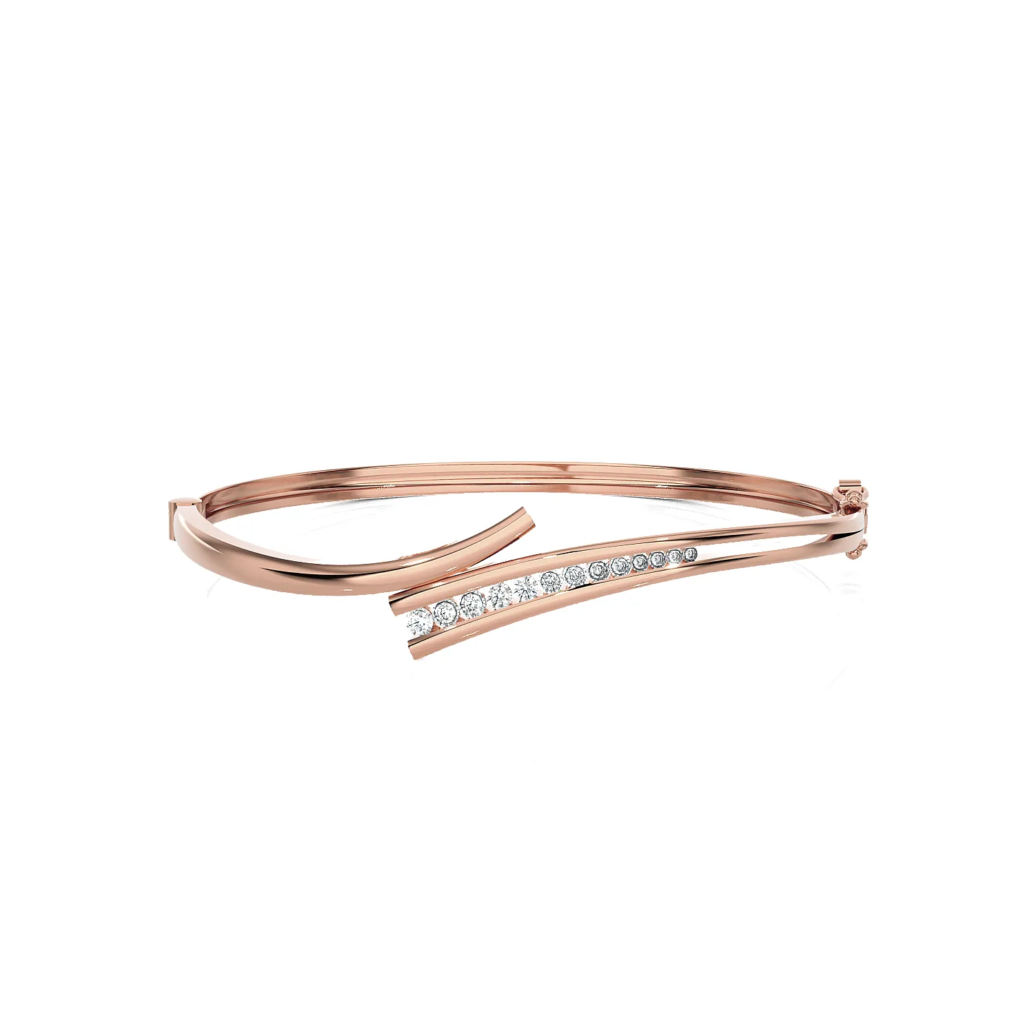 Ribbon Open Bypass Bangle Fashion Bracelet