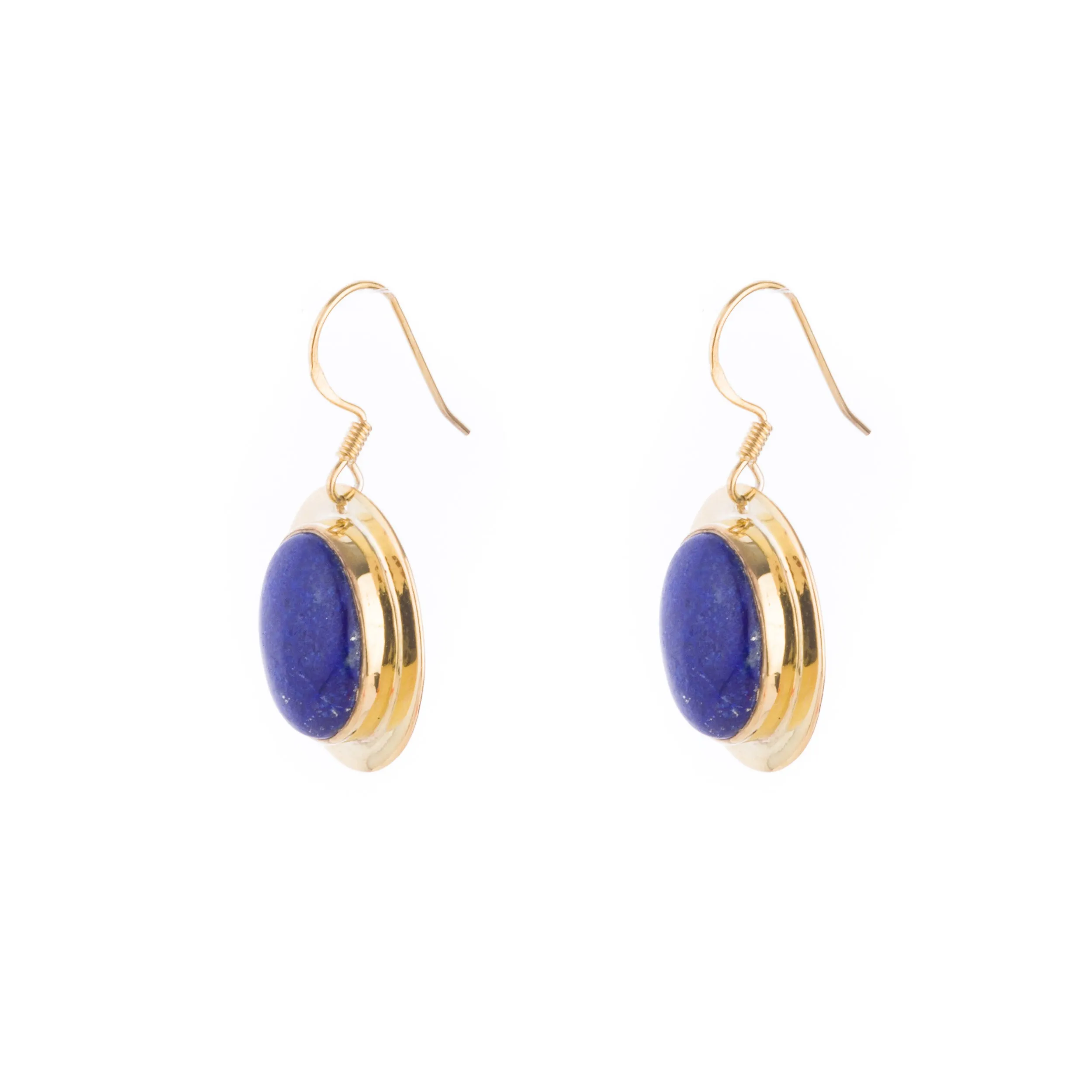 Rita Lapis Earring, Gold Vermeil