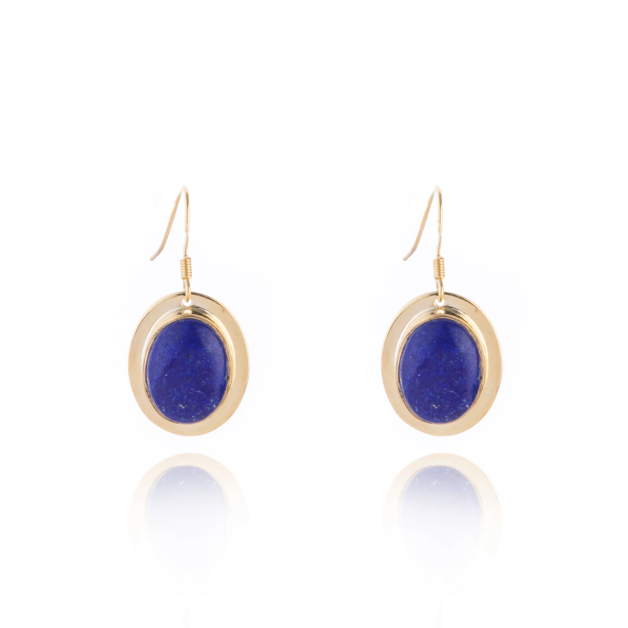 Rita Lapis Earring, Gold Vermeil