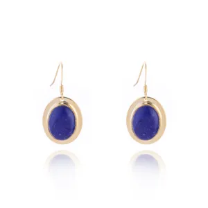 Rita Lapis Earring, Gold Vermeil