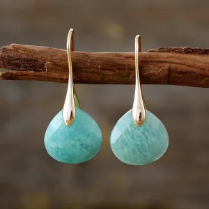 'Ritzy' Amazonite Stone Drop Earrings