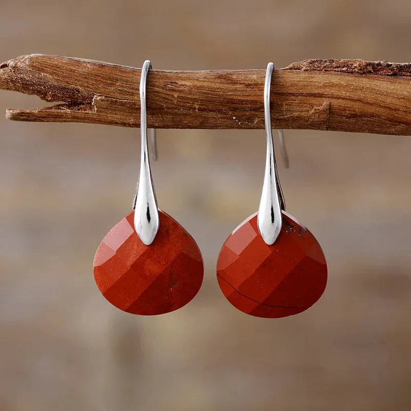 'Ritzy' Jasper Silver Drop Earrings