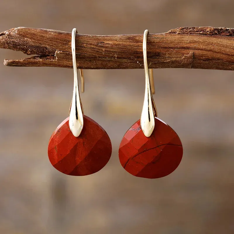 'Ritzy' Jasper Silver Drop Earrings