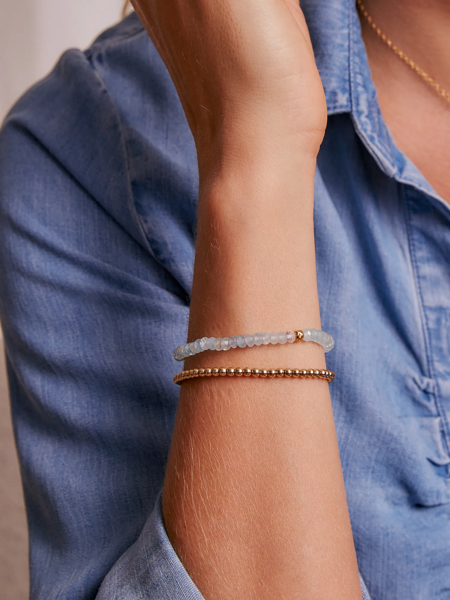 Rock Solid Aquamarine Bracelet