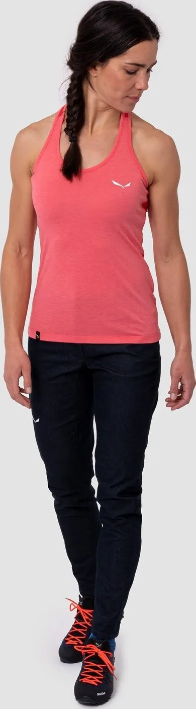 Salewa Women&#x27;s Agner Hybrid Dry Tanktop Calypso Coral Mel | Buy Salewa Women&#x27;s Agner Hybrid Dry Tanktop Calypso Coral Mel here | Outnorth