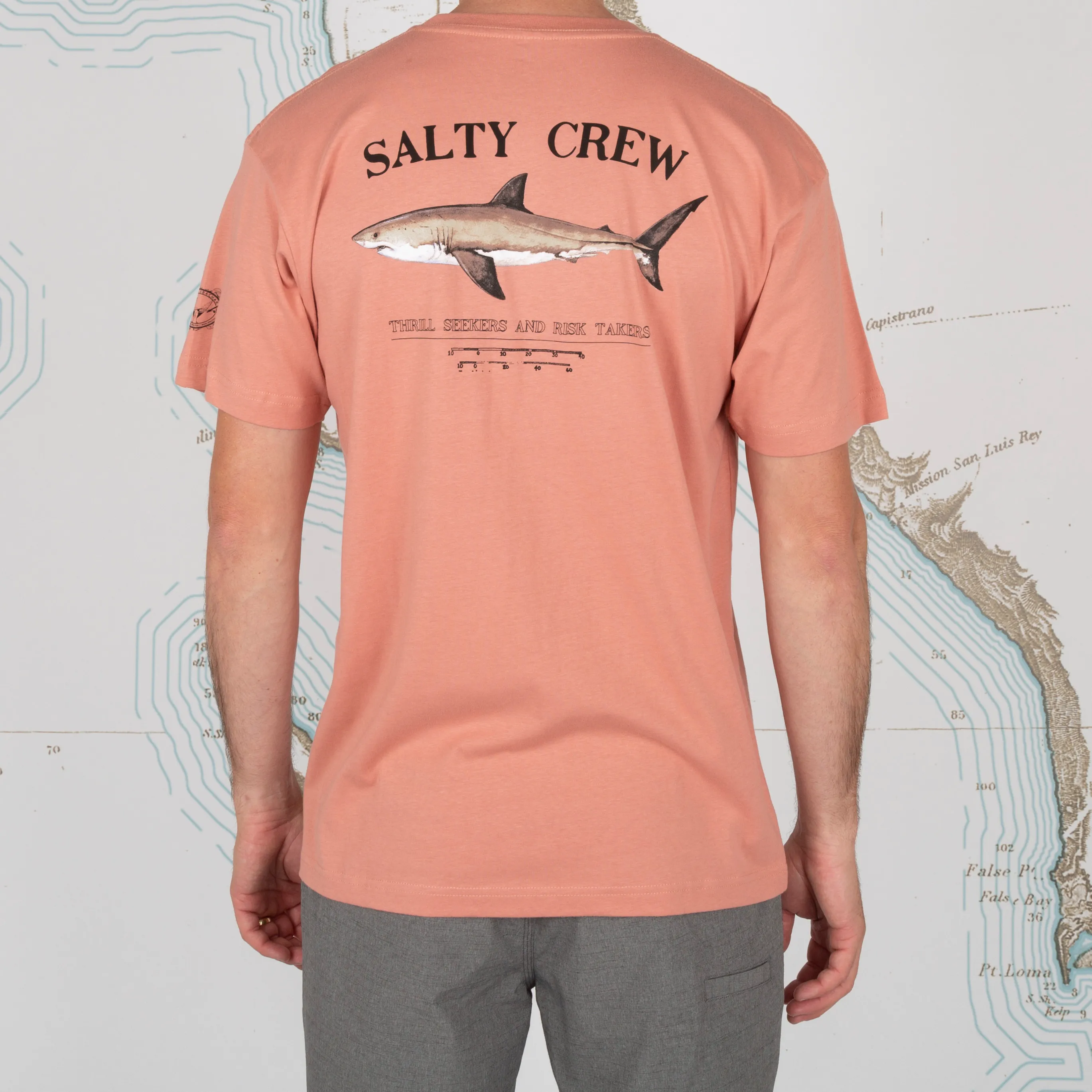 Salty Crew Men&#x27;s Bruce Short-Sleeve Premium Tee Coral | Buy Salty Crew Men&#x27;s Bruce Short-Sleeve Premium Tee Coral here | Outnorth
