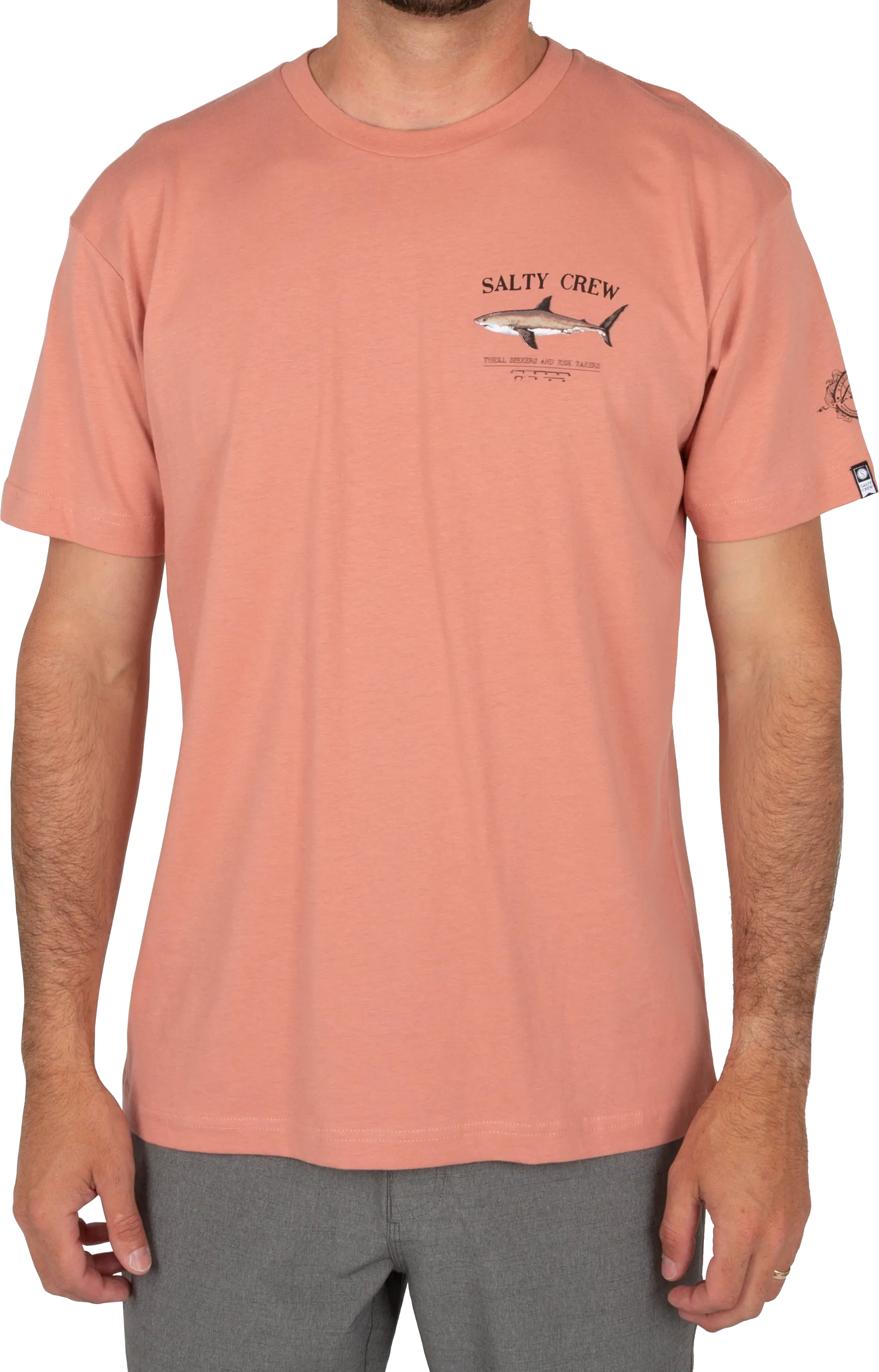 Salty Crew Men&#x27;s Bruce Short-Sleeve Premium Tee Coral | Buy Salty Crew Men&#x27;s Bruce Short-Sleeve Premium Tee Coral here | Outnorth