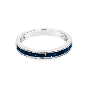 Sapphire Band Ring, 14Kt