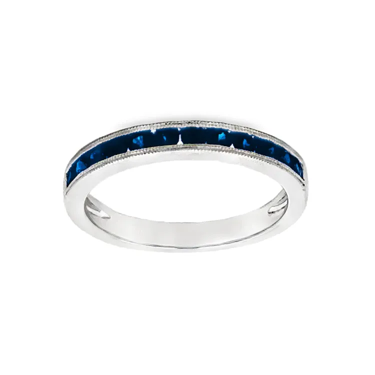 Sapphire Band Ring, 14Kt
