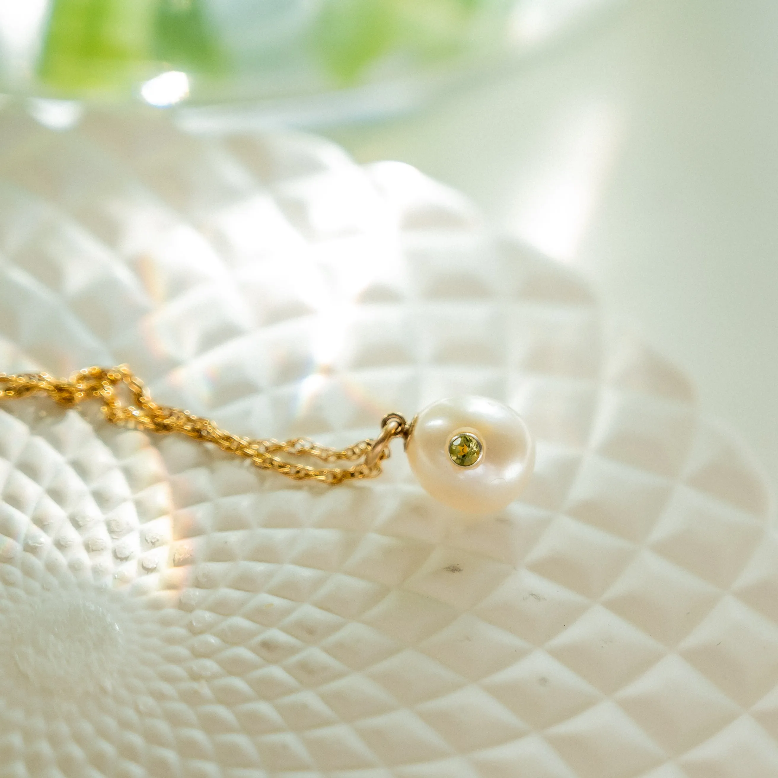 SERENITY Pearl Peridot Necklace