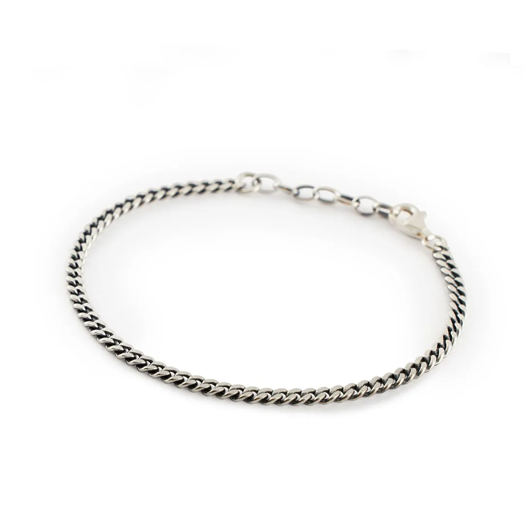 Silver Diamond Cut Bracelet