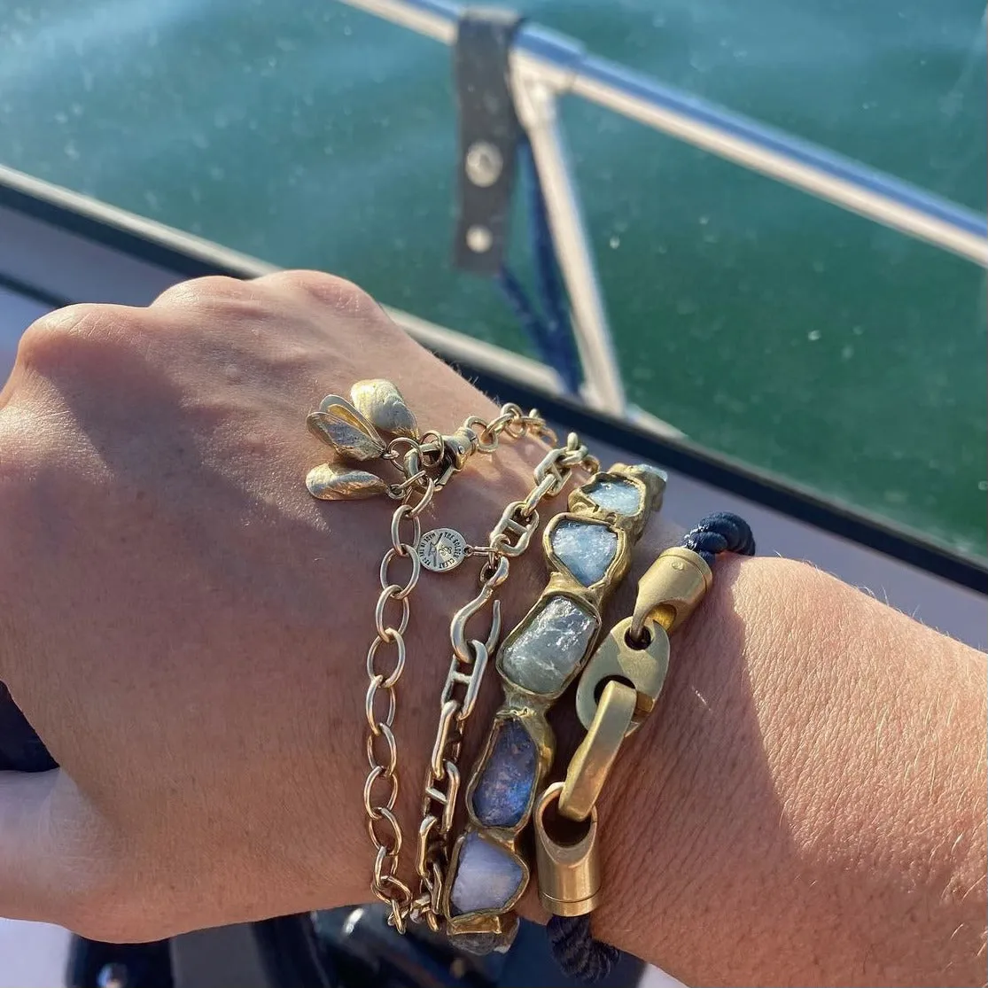 Slim Seafaring Cuff (Aquamarine)
