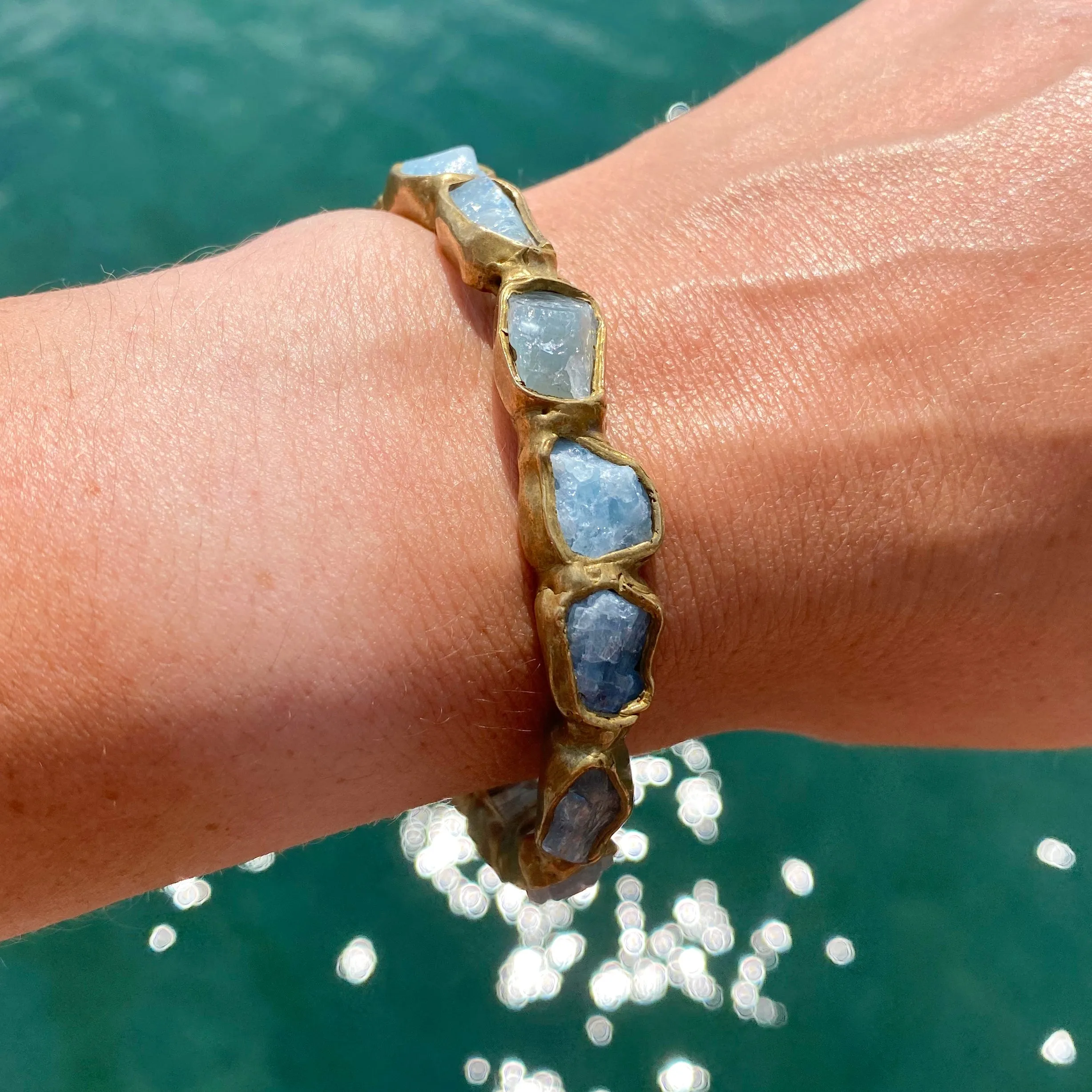 Slim Seafaring Cuff (Aquamarine)