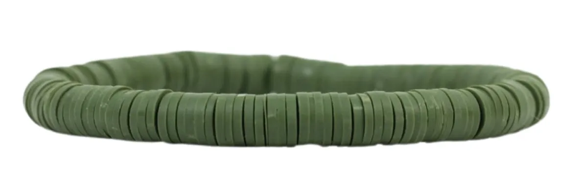 Stacker Stretch Bracelet - Hunter Green Vinyl