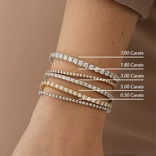 The 0.50 Carat Diamond Half Tennis Bracelet