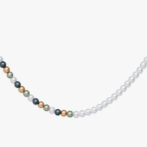 Tri-Color Pearl Necklace