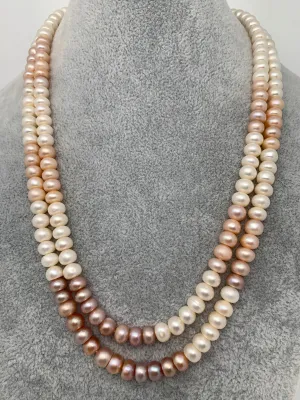 Two line Real Button Pearls Mala