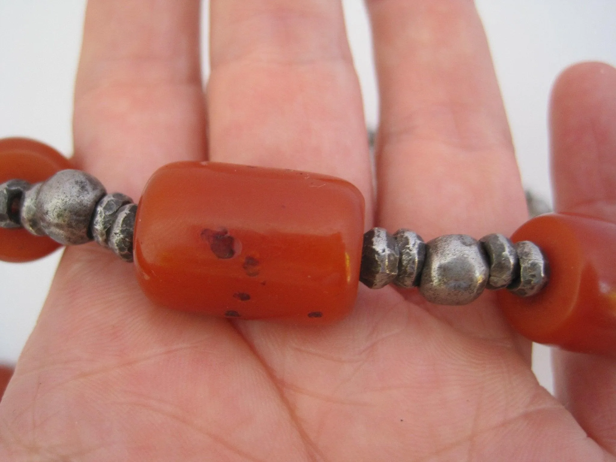 Vintage African Butterscotch Resin Tribal Necklace