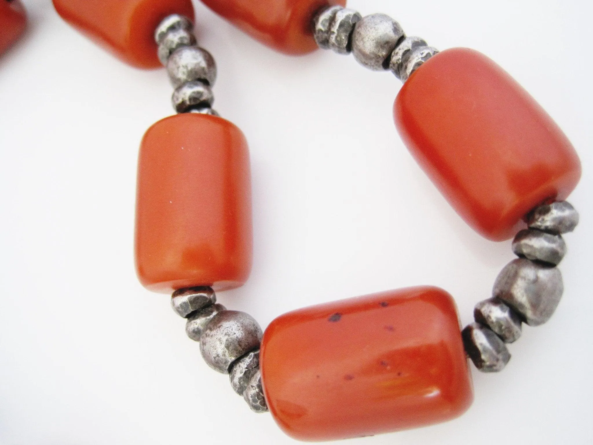 Vintage African Butterscotch Resin Tribal Necklace