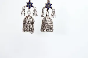Vintage Silver Kashmiri Dangle Jumka Earrings