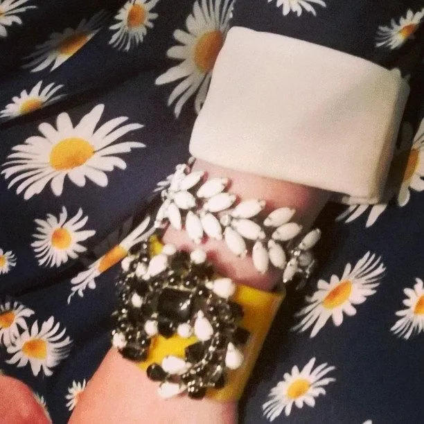 Vintage Yellow Bracelet Black by Katherine Alexander