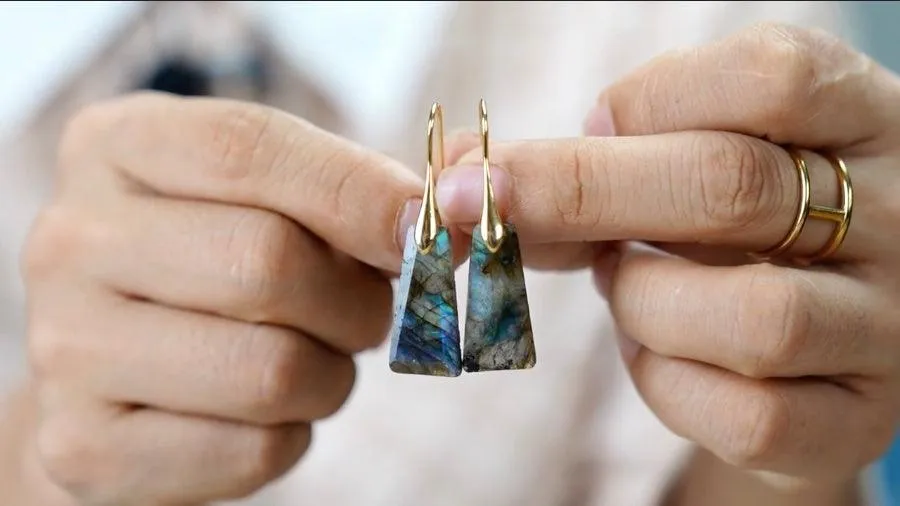'Wiluray' Amazonite Earrings - silver