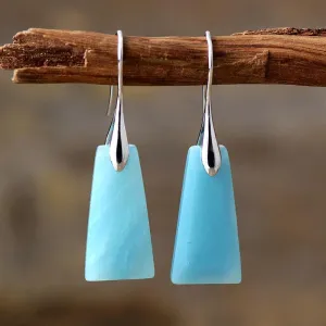 'Wiluray' Amazonite Earrings - silver
