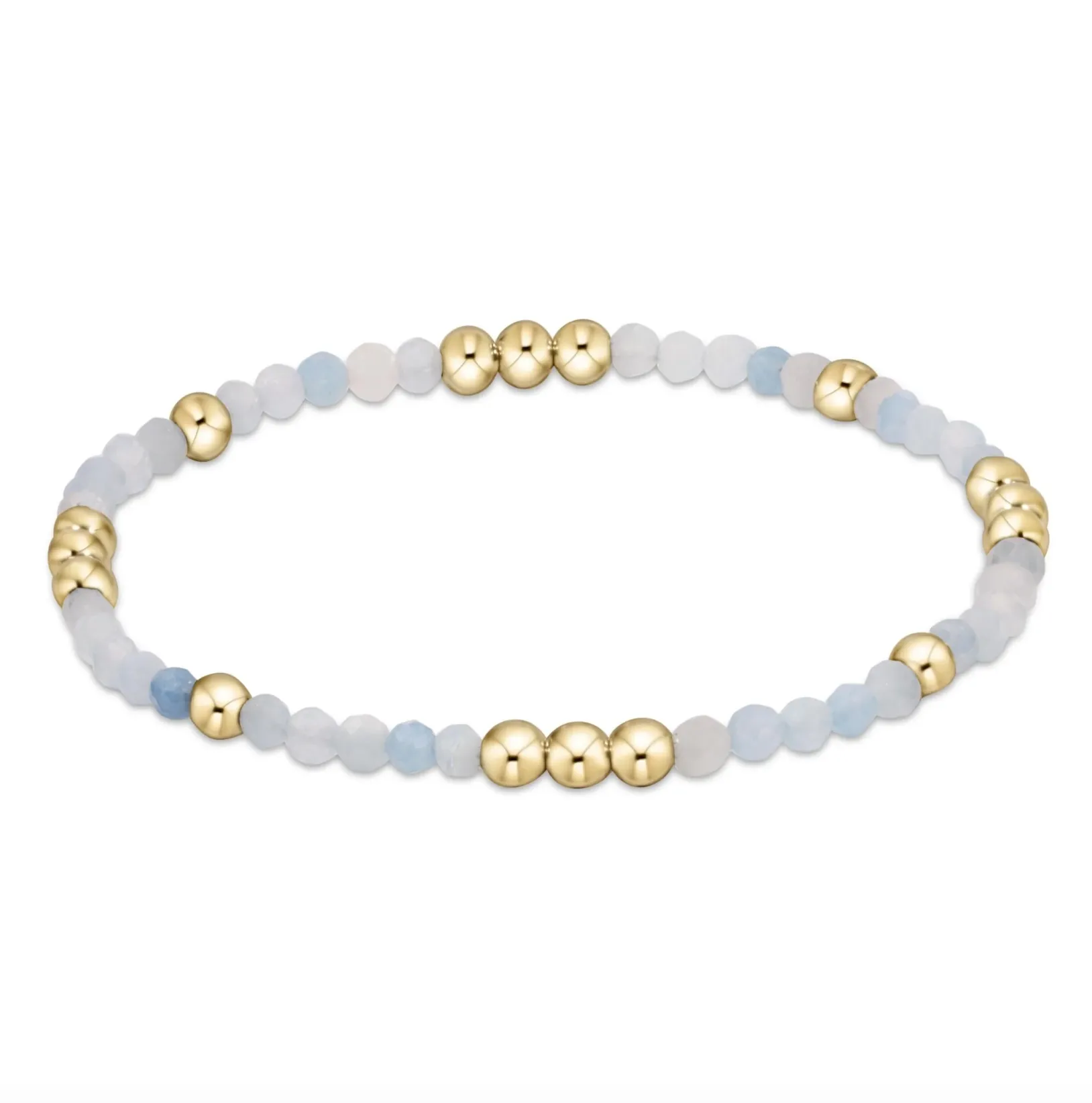 worthy pattern 3mm bead bracelet - aquamarine by enewton