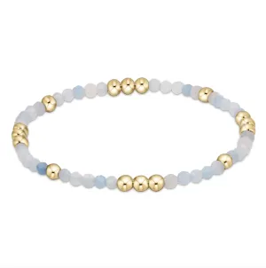worthy pattern 3mm bead bracelet - aquamarine by enewton