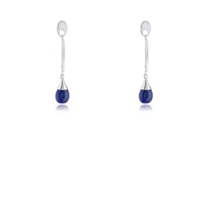 Zuri Lapis Lazuli Earrings in Sterling Silver